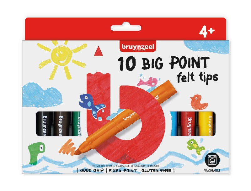 Bruynzeel Kids - viltstiften dikpunters - 10 stuks