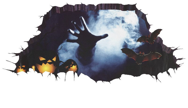 3D vloersticker Halloween- 75 cm