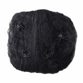 Spinnenweb incl. 4 spinnen - zwart