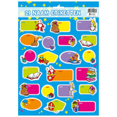 Cadeau etiketten - Sinterklaas vrolijke kleuren