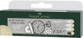 Faber-Castell PITT Artist Pens - 4 stuks - zwart & wit
