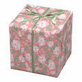 Cadeaupapier - 10 meter - zalmroze/roze bloemen