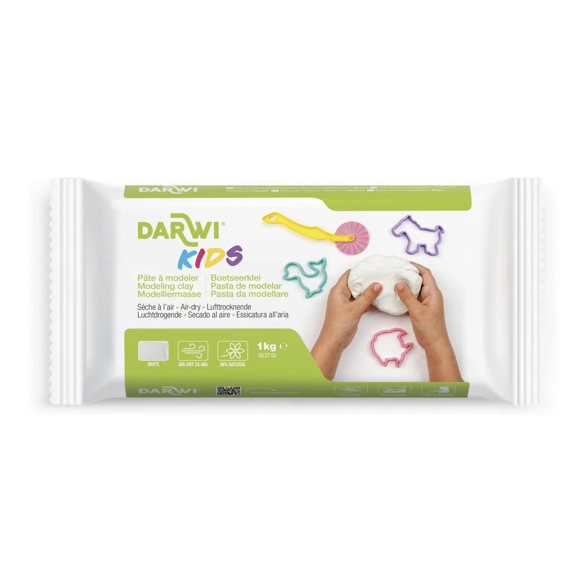 Darwi Kids luchtdrogende klei - 1000 gram
