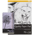 Schets potloden set met papierblok