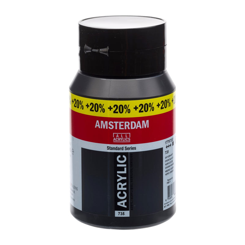 Amsterdam acrylverf - 600 ml - oxydzwart 735