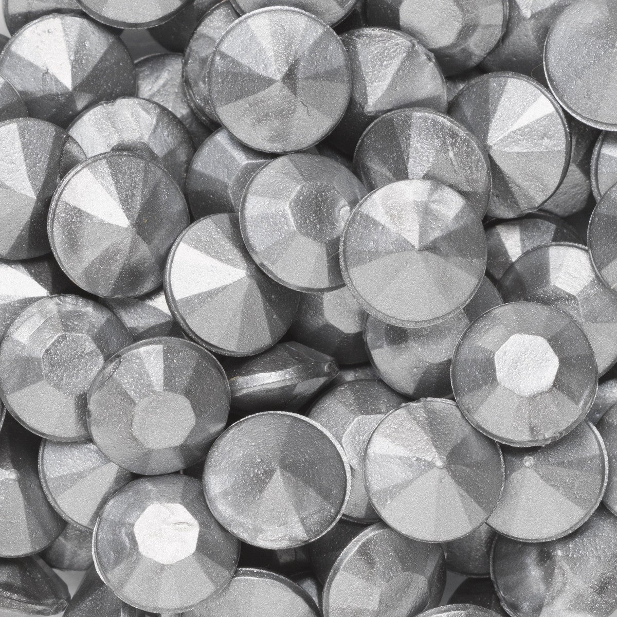 Strass stenen - diamantvorm - mat zilver