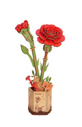 Robotime Houten 3D puzzel - Red Carnation