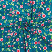Stof katoen - 100x70 cm - kurbits blauw