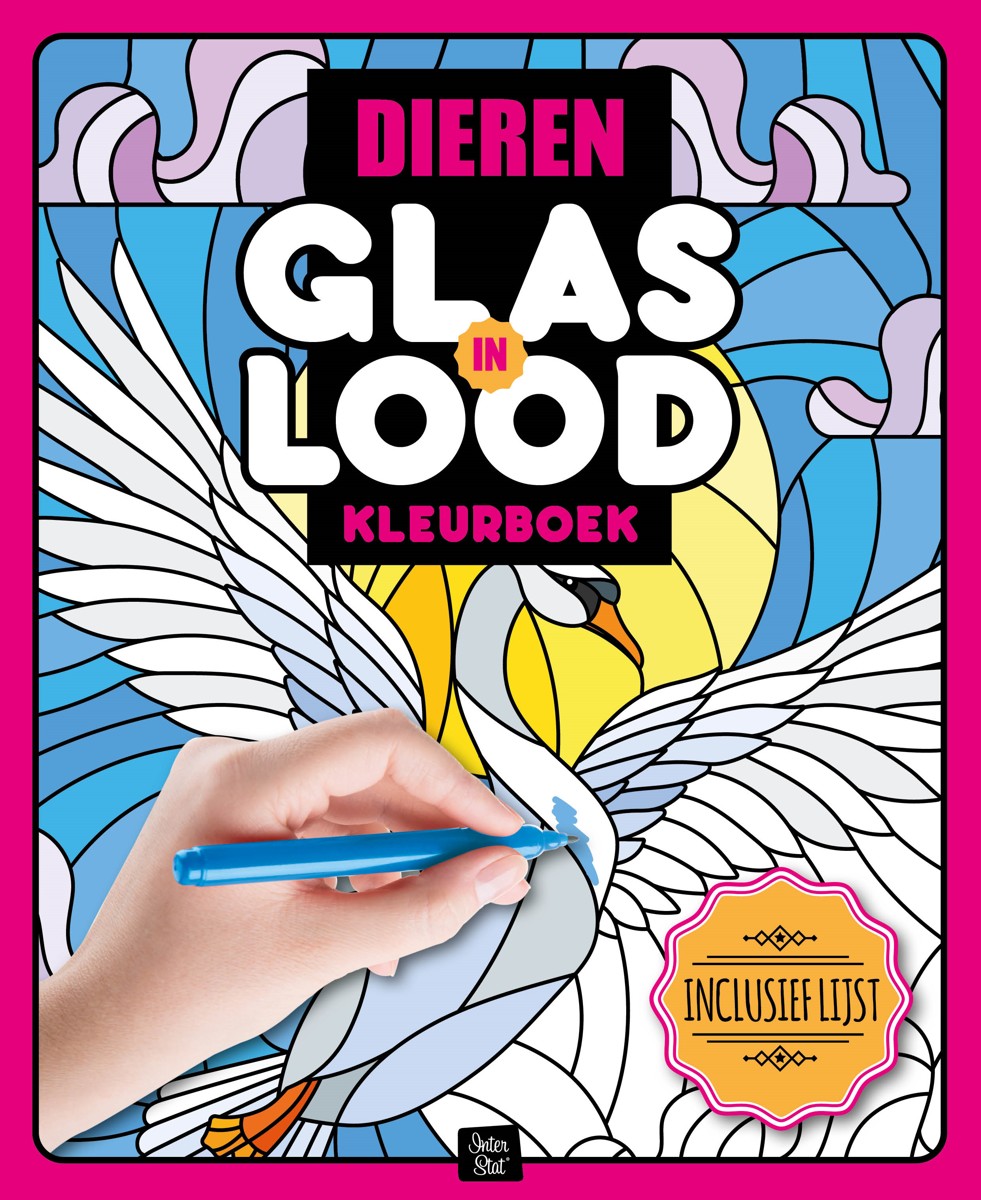 Kleurboek - Glas in lood kleurboek - dieren