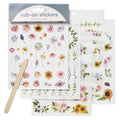 Rub-on stickers - 10 vellen - bloemen/vlinders