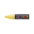 POSCA acrylmarker - beitelpunt PC-8K - 8 mm - stro geel