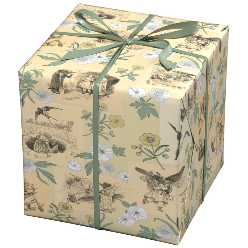Cadeaupapier - 10 meter - lichtgeel Duimelijntje