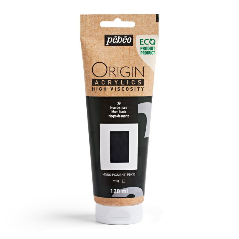 Pebeo Origin Acrylics - 120 ml - 39 Mars Black