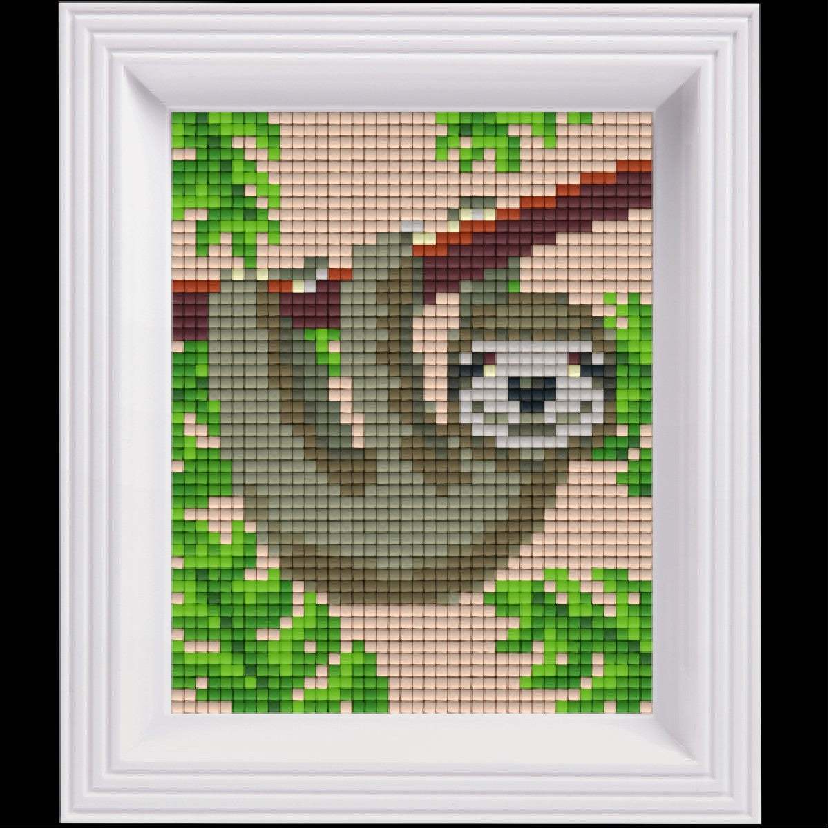 Pixelhobby set met lijst - luiaard