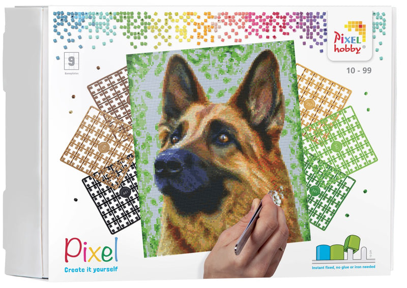 Pixelhobby set - 9 platen - herdershond