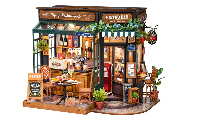 Robotime miniatuur DIY kit - Tipsy Restaurant