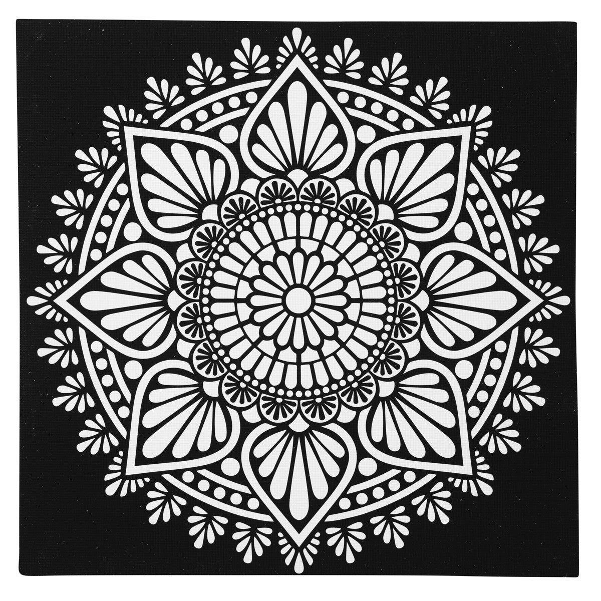 Voorbedrukt canvasdoek - 30x30 cm - mandala