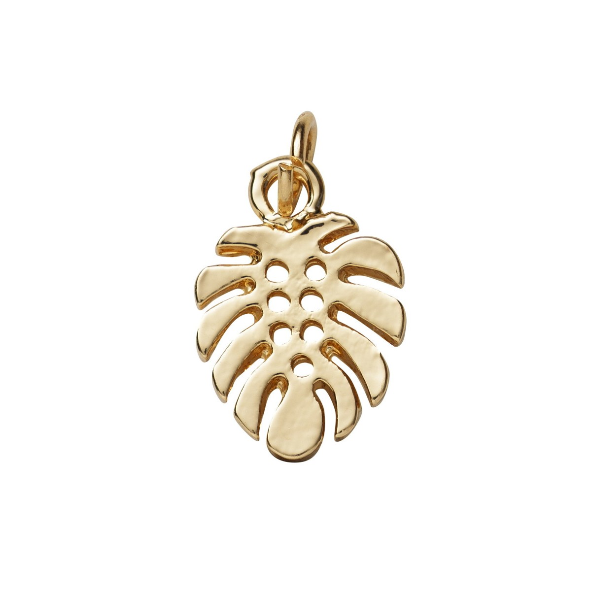 Charm Series hanger - monstera goudkleurig
