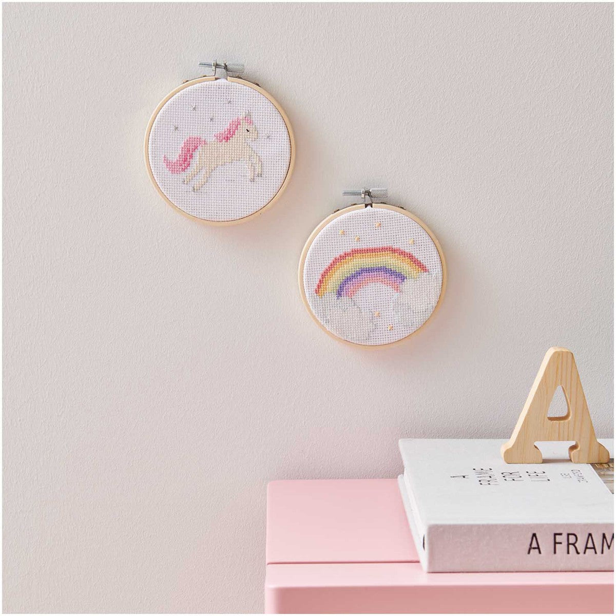 Borduurpakket mini - 10 cm - regenboog