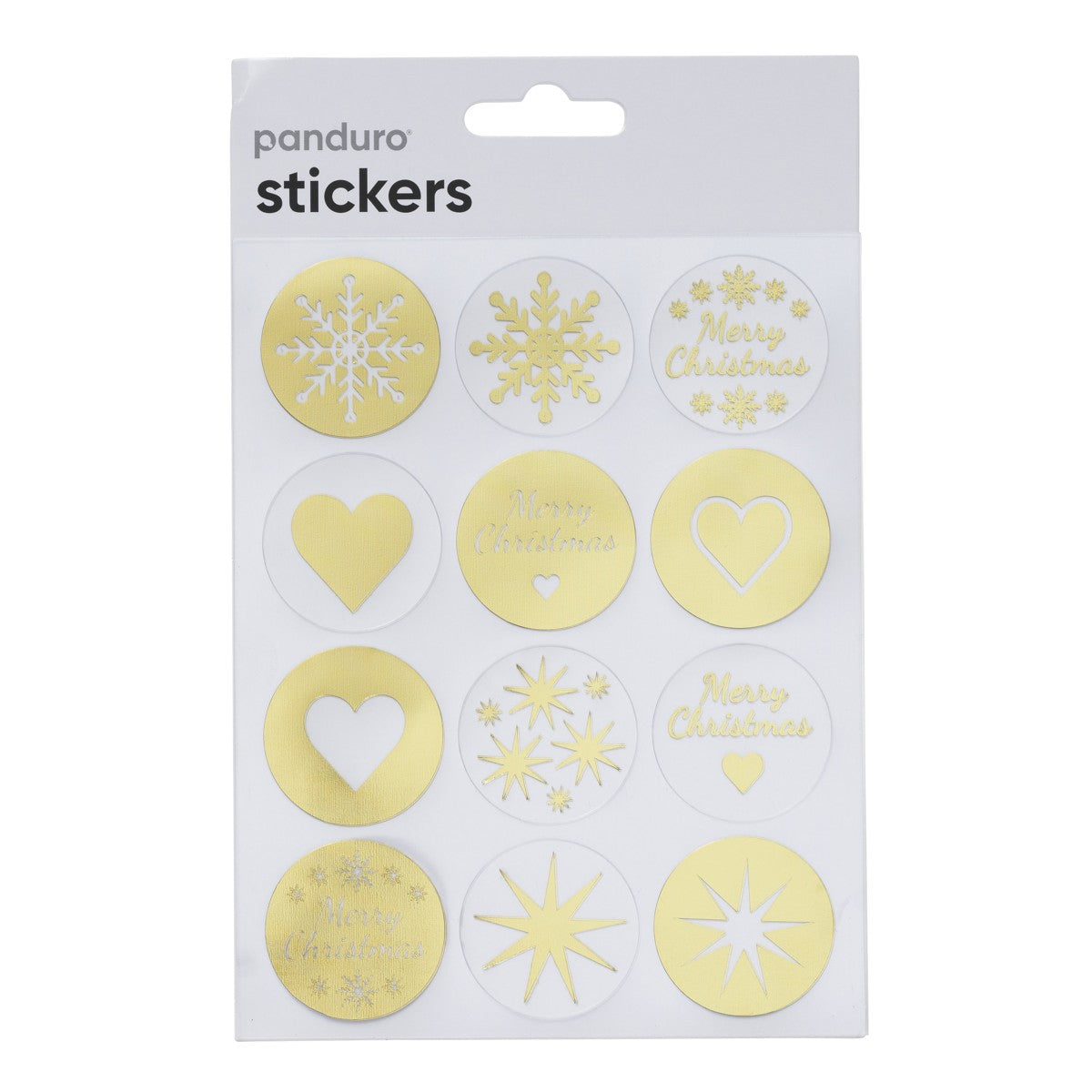 Stickers - 36 stuks - gouden Kerst