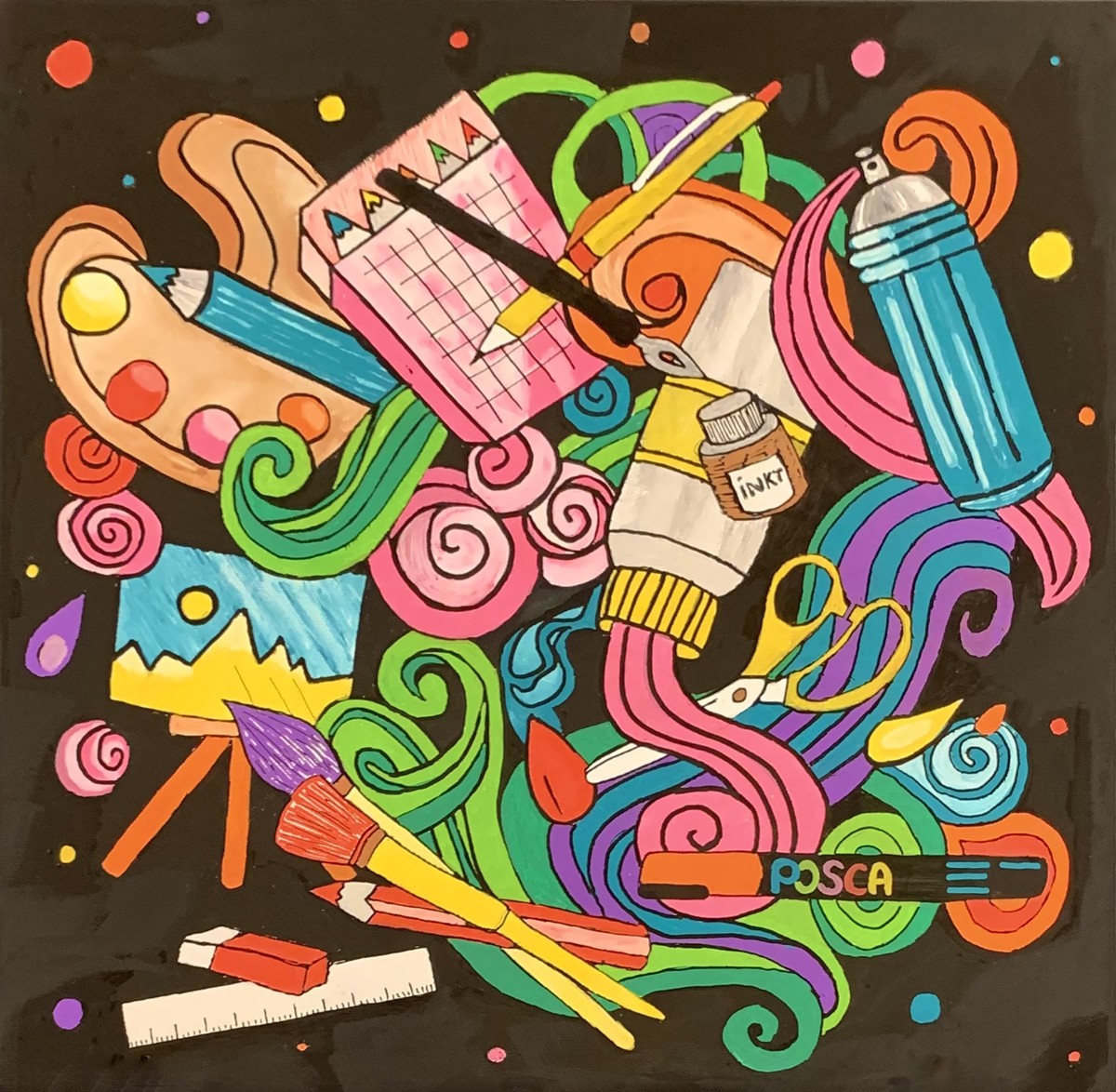 POSCA acrylmarker set - fijn PC-3M - glitters - koele tinten