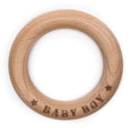 houten bijtring 'Baby Boy'