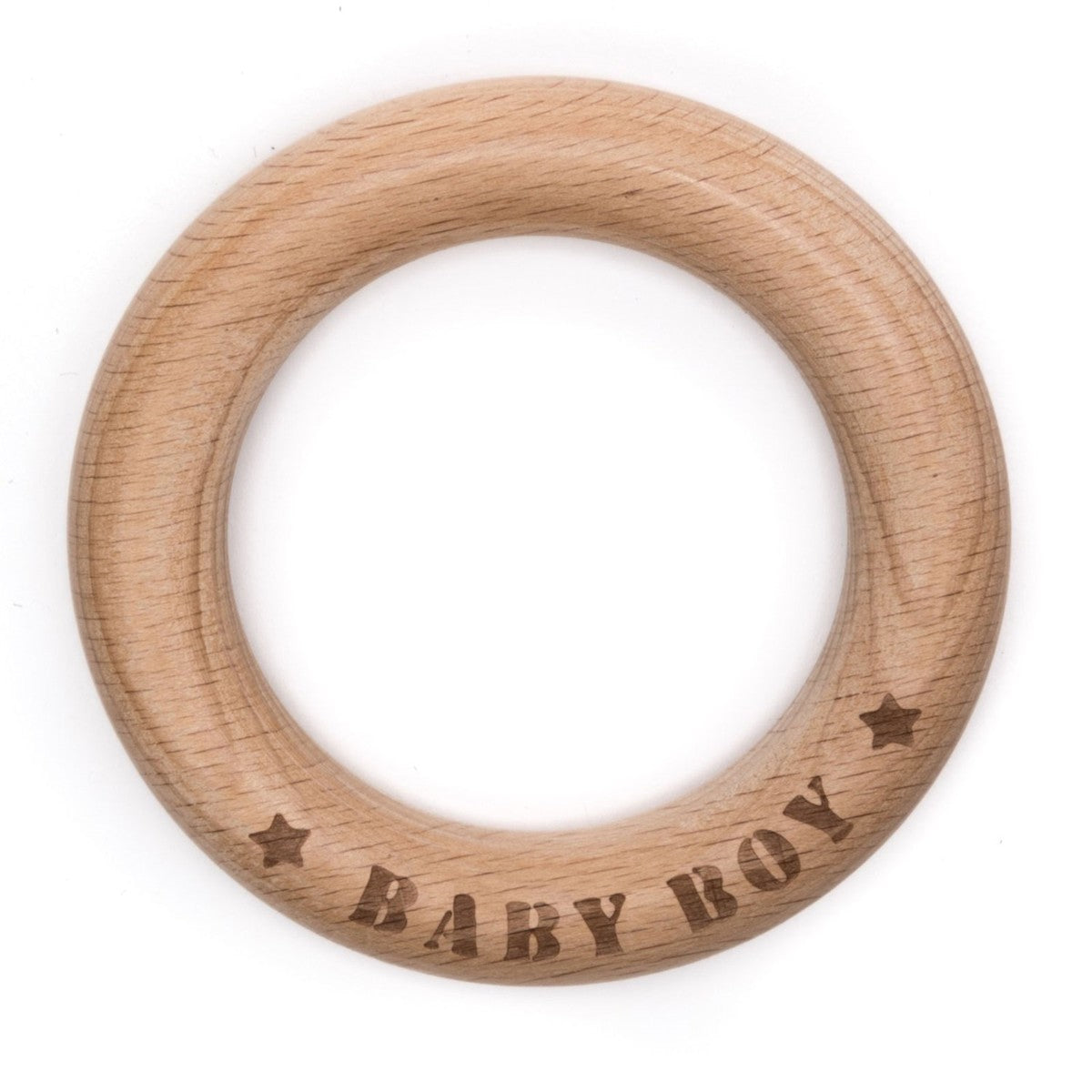 houten bijtring 'Baby Boy'
