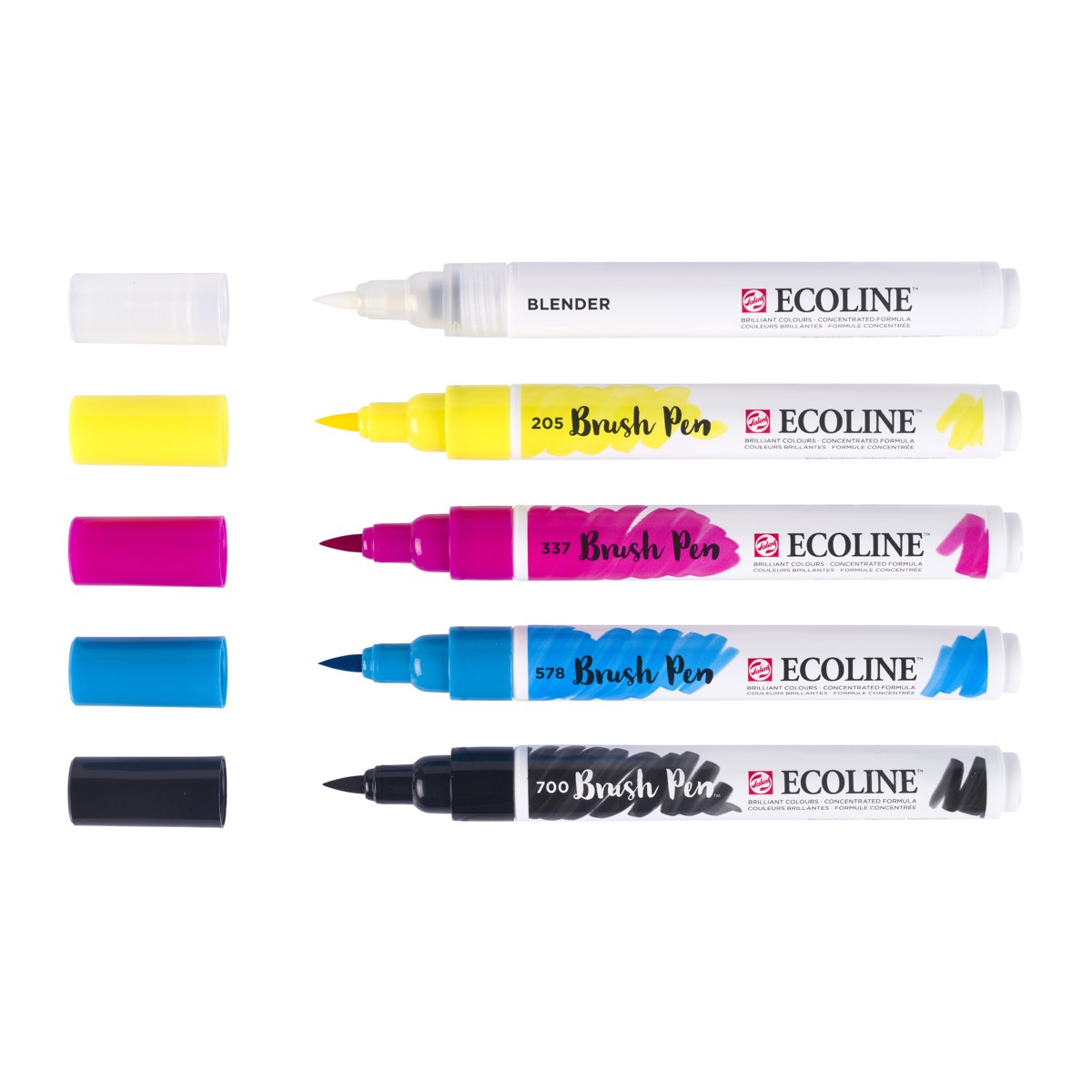 Ecoline Brush Pen set - 5 stuks - primair