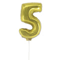 Cijferballon goudkleurig - 32 cm - 5