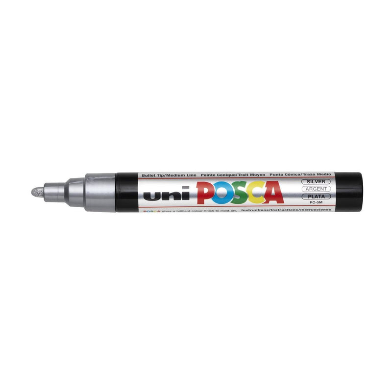 POSCA acrylmarker - medium PC-5M - 1,8-2,5 mm - zilver