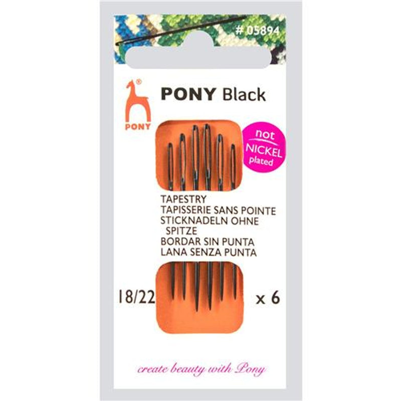 Pony Black borduurnaalden - stomp - nr. 18 tot 22