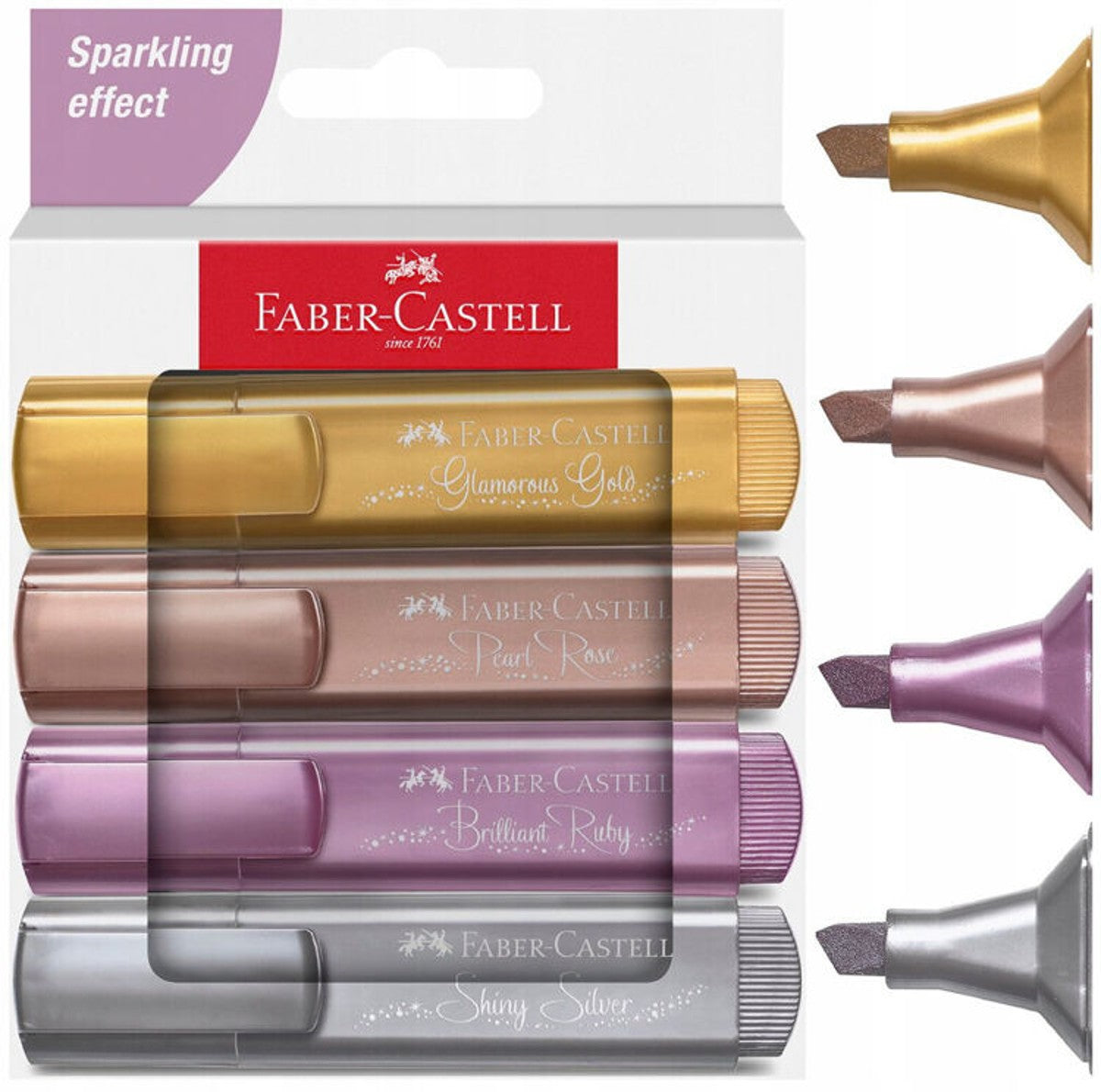 Faber-Castell metallic highlighters - 4 stuks