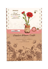 Robotime Houten 3D puzzel - Red Carnation
