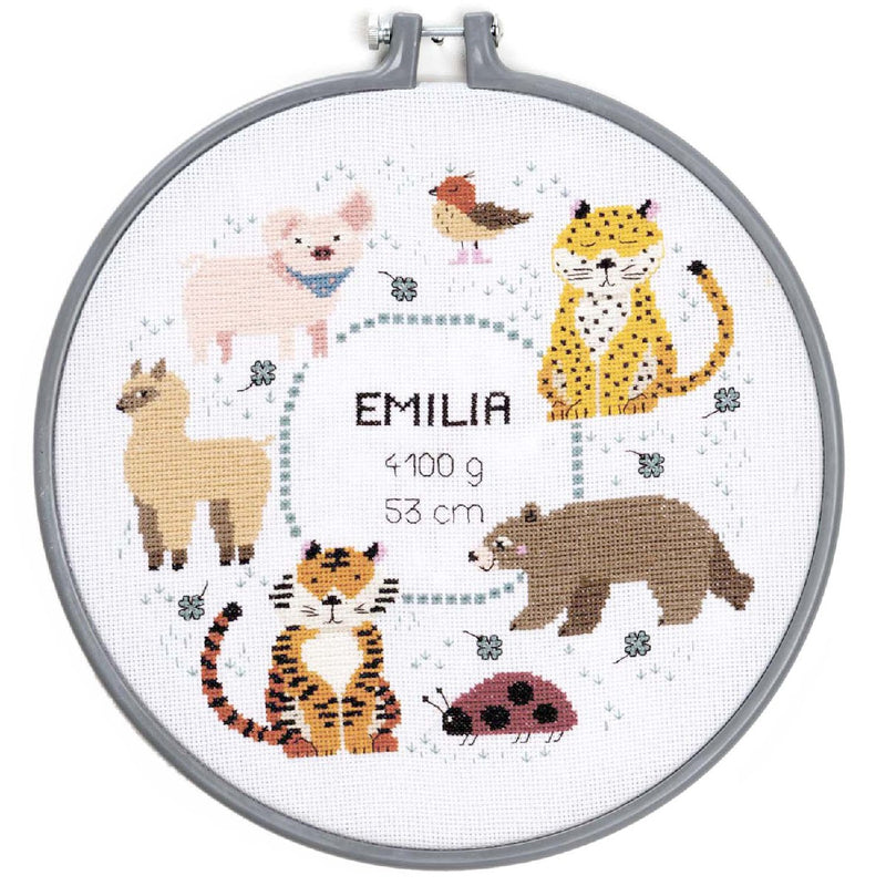 Borduurpakket - 25,4 cm - dieren