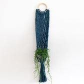 Hoooked DIY kit - macramé plantenhanger Bali - petrol