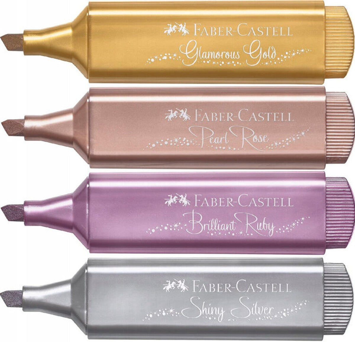 Faber-Castell metallic highlighters - 4 stuks