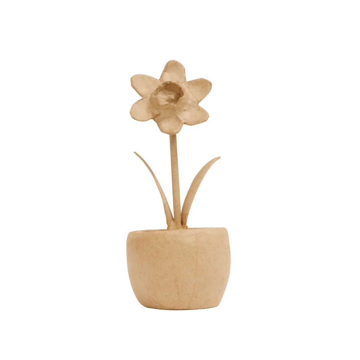 Papier-maché figuur - narcis in pot