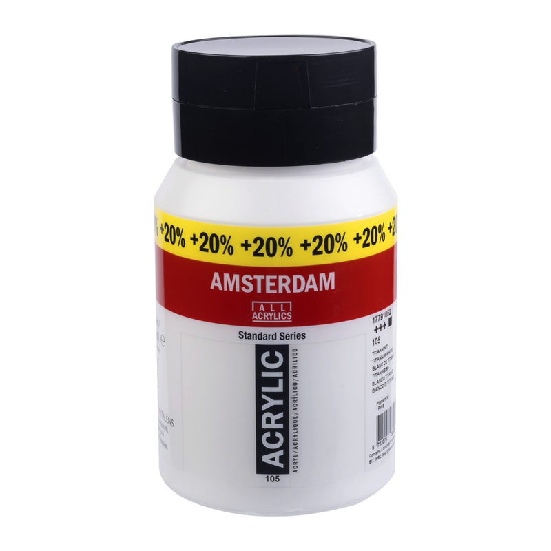 Amsterdam acrylverf - 600 ml - titaanwit 105