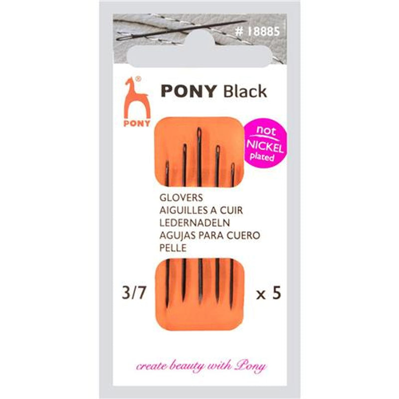 Pony Black Glovers handleernaalden - 3 tot 7 mm