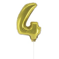 Cijferballon goudkleurig - 32 cm - 4