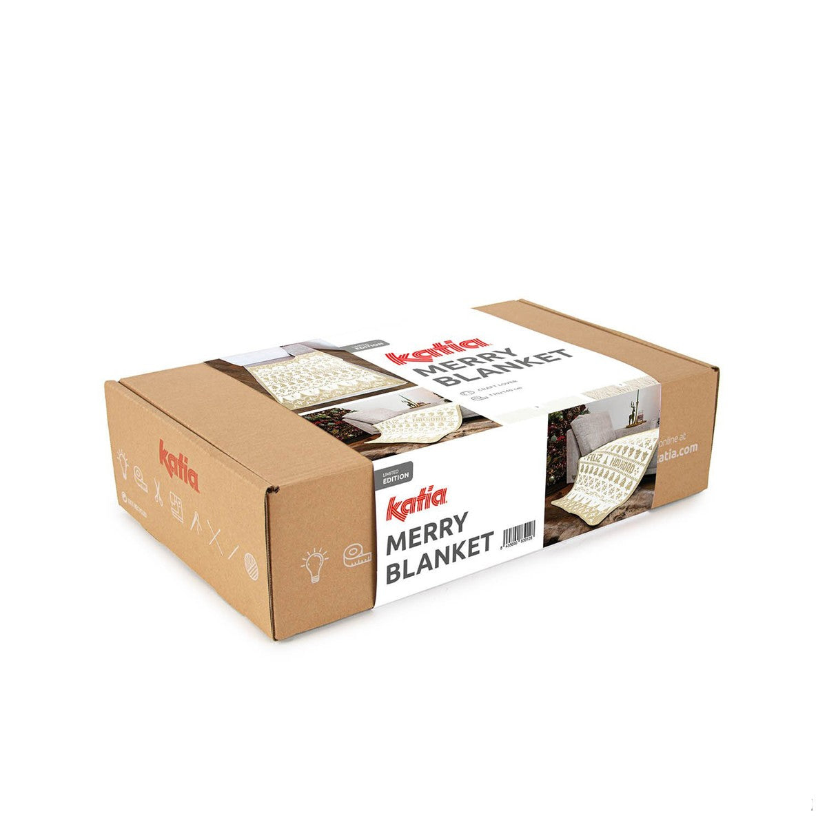 Katia haakpakket - Merry Blanket - rood