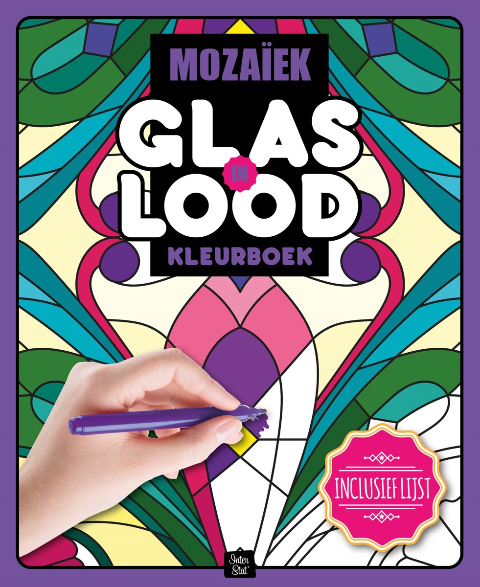 Kleurboek - Glas in lood kleurboek - mozaiëk