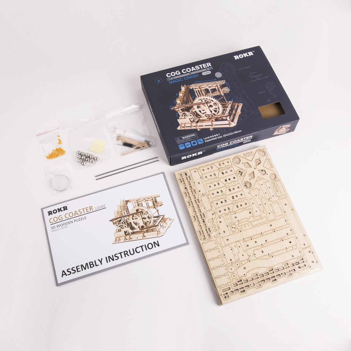 Robotime houten 3D puzzel - Marble Run Trapdoors