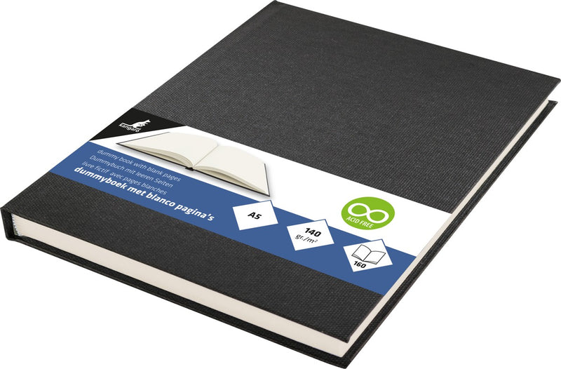 Kangaro dummy schetsboek - A5 - zwart linnen