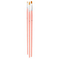 Panduro hobbypenselen set  - 3 stuks - rond en plat
