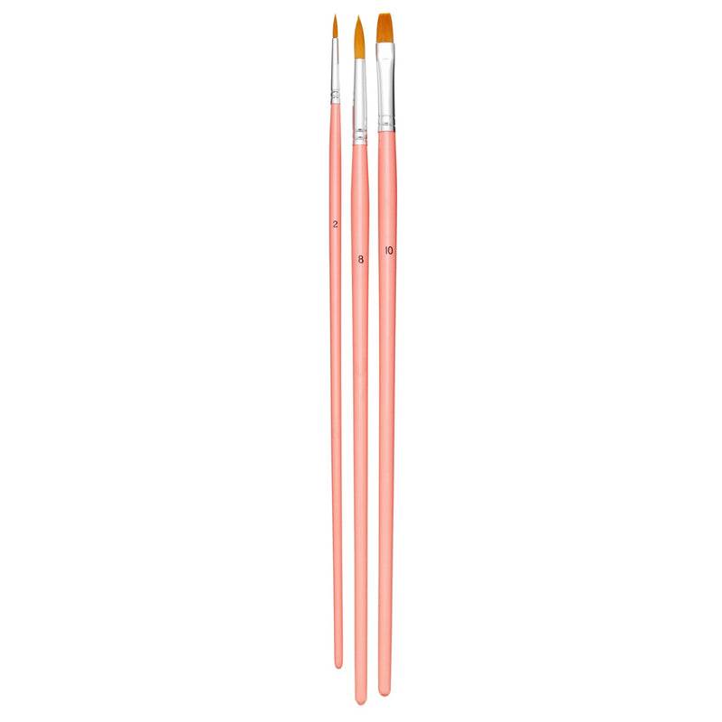 Panduro hobbypenselen set  - 3 stuks - rond en plat