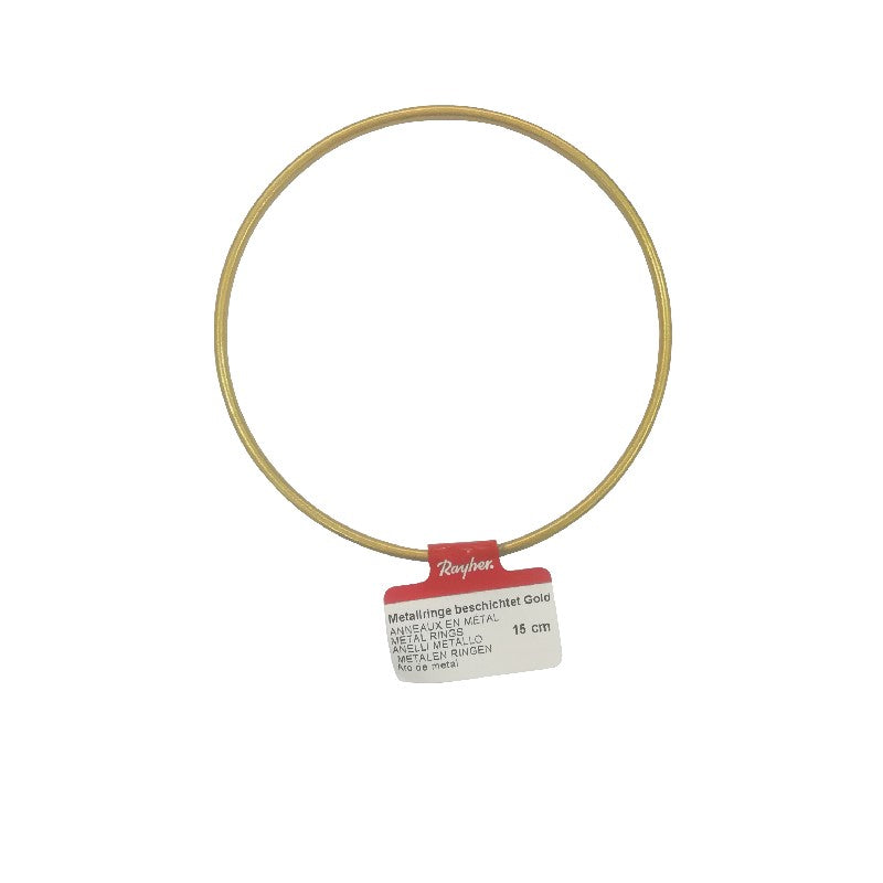 Metalen ring - 15 cm - goudkleurig