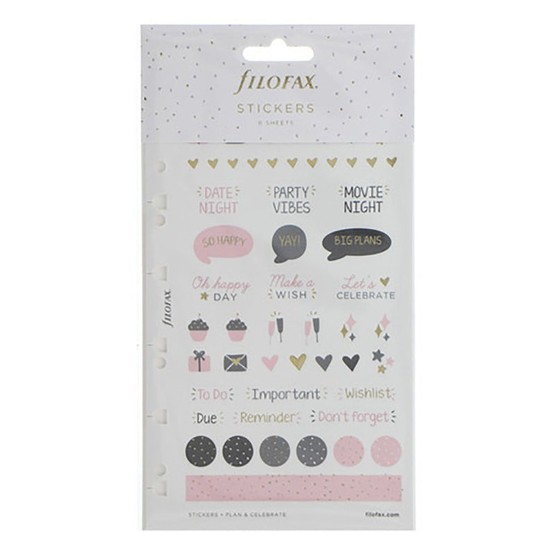 Filofax stickers - 6 vellen - party vibes