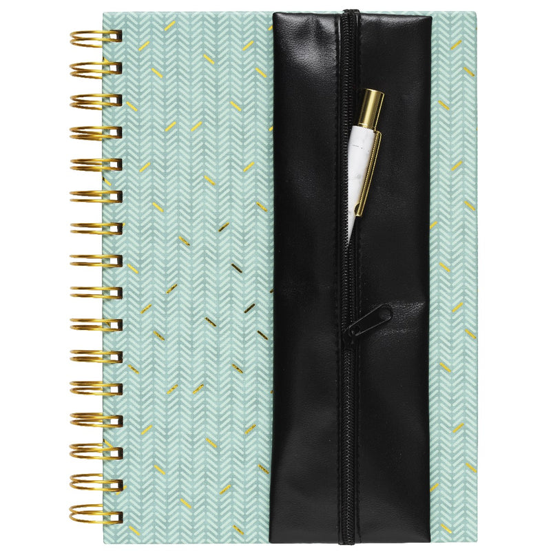 Etui met elastiek 21,7 x 6,4 cm - zwart
