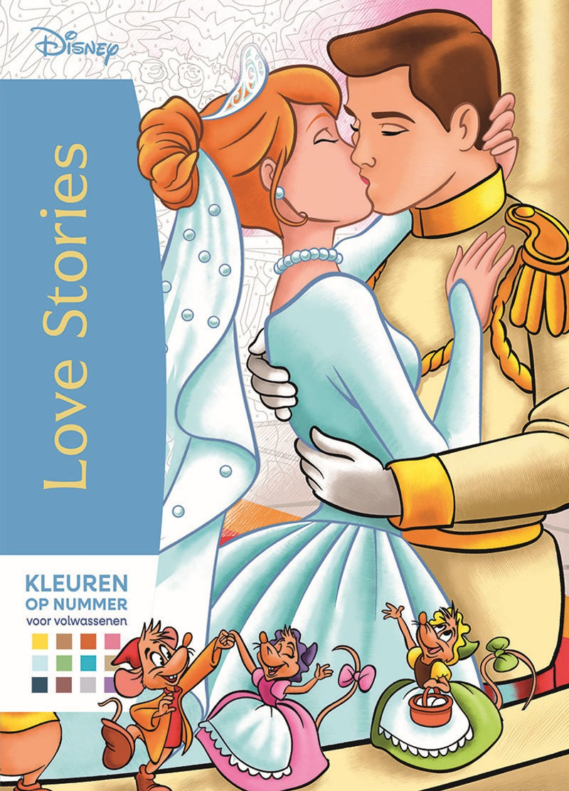 Kleurboek - Kleuren op nummer voor volwassenen - Disney Love Stories